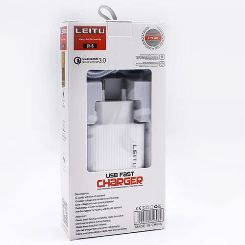 شارژر دیواری لیتو مدل LH - 6 به همراه کابل تبدیل USB-C