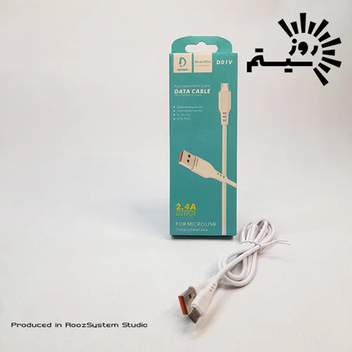 کابل تبدیل USB به microUSB دنمن مدل D01V طول ۱ متر