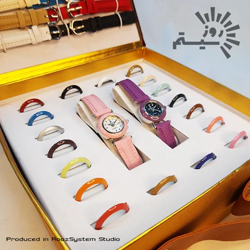 پک ساعت دخترانه مدل 20 بند و 20 قاب