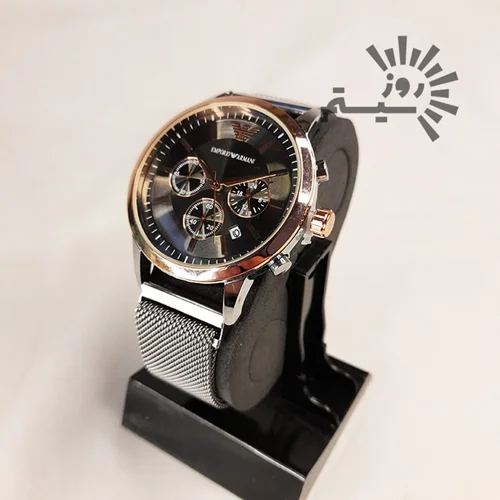 ساعت مچی مردانه امپریو آرمانی با 3 موتور فعال و بند حصیری