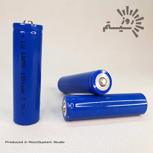 باتری لیتیومی قابل شارژ مدل 18650 ظرفیت 1200 میلی آمپر