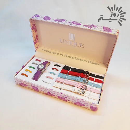 پک ساعت دخترانه مدل 6 بند و 11 قاب