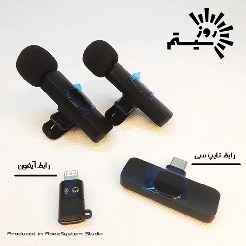 میکروفن یقه ای مدل K9 بسته 2 عددی