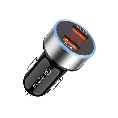 شارژر فندکی کلومن مدل KC - C06 به همراه کابل MICROUSB و لایتنینگ