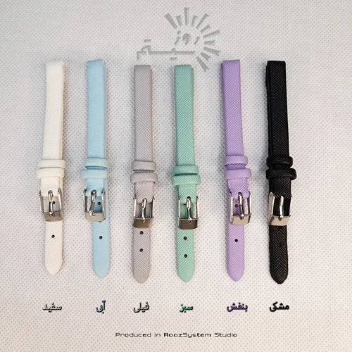 بند ساعت مچی زنانه چرم مصنوعی سایز 8