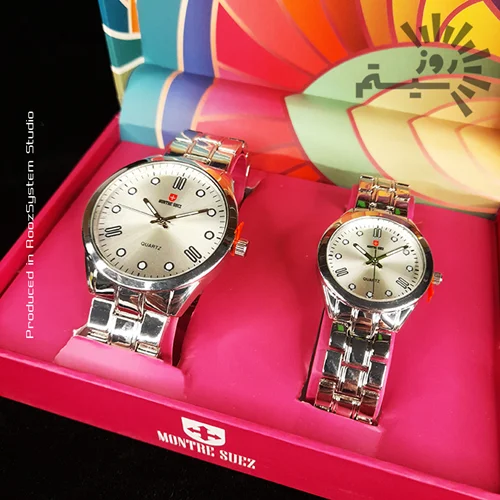 ست ساعت زنانه مردانه Montre Suez با پک هدیه